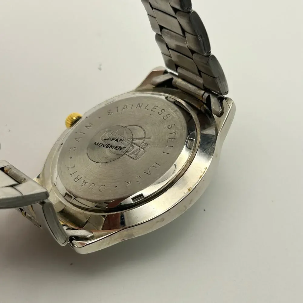Sweda Two Tone Stainless Steel 40mm Watch with Day Display Working